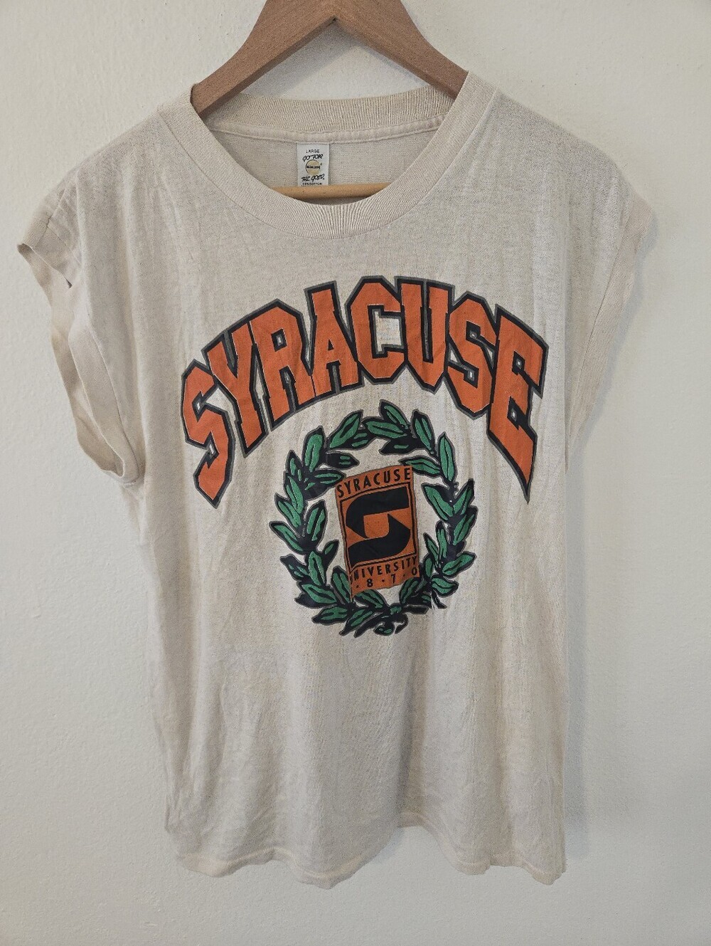 Vintage Syracuse University Collegiate T Shirt Mens Large Medallion USA